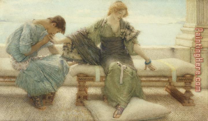 Sir Lawrence Alma-Tadema Ask me no more.for at a touch I yield
